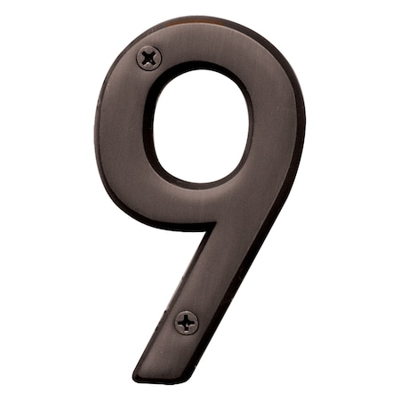 Hy-Ko 4In Old World Bronze Number 9, 3PK A30949